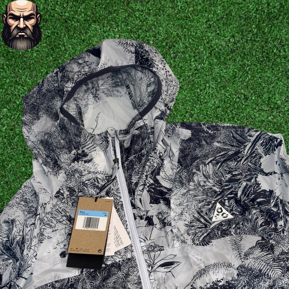 Nike ACG Cinder Cone Printed Windproof Jacket HJ2885-085 Men's Size M - Picture 2 of 3